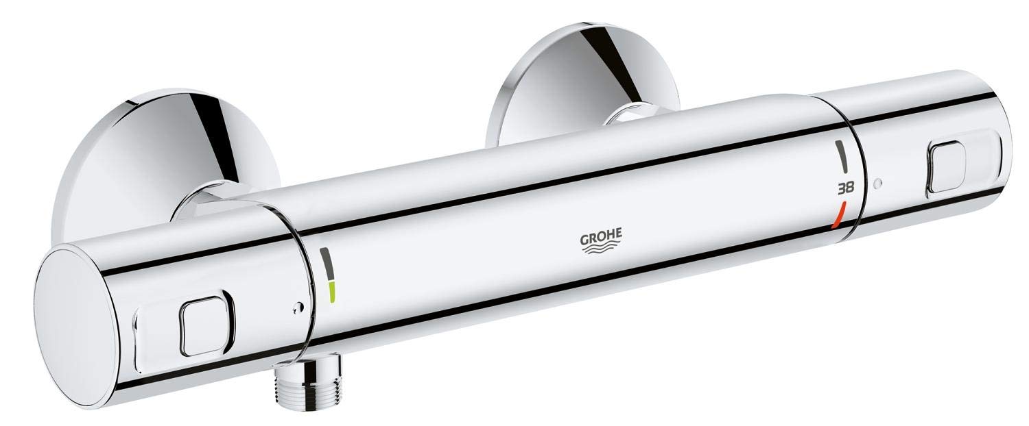 Grohe Precision Start Thermostat-Brausebatterie (DN 15, Wandmontage) chrom, 34594000 Silber